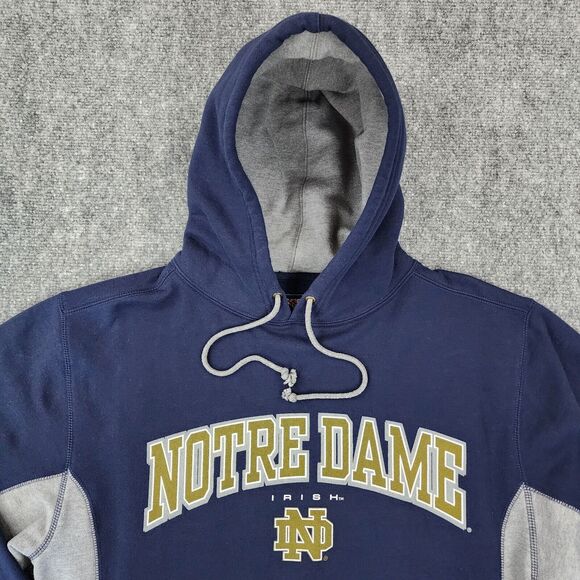 Vintage Notre Dame Fighting Irish Hoodie Mens Small Jansport Pullover Sweatshirt - Picture 9 of 14